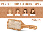 Buy Ankita Wooden Hair Brush with Nylon Bristle (A-23) - Purplle