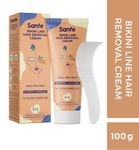 Buy Sanfe Bikini Line Hair Removal Cream for Women's Hair Removal for smoother & Brighter - 100gm with Blueberry and Grape seed extracts | Antioxidant & healing properties | intimate hair removal cream | underarm hair removal cream | Hair removal Cream - Purplle