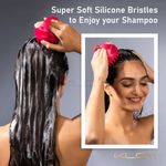 Buy KLOY Hair Scalp Massager Shampoo Brush with Soft Silicone Bristles- Red 1 Pc - Purplle