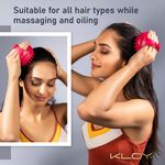 Buy KLOY Hair Scalp Massager Shampoo Brush with Soft Silicone Bristles- Red 1 Pc - Purplle