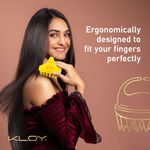 Buy KLOY Hair Scalp Massager Shampoo Brush with Soft Silicone Bristles- Yellow 1 Pc - Purplle