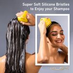 Buy KLOY Hair Scalp Massager Shampoo Brush with Soft Silicone Bristles- Yellow 1 Pc - Purplle