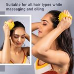 Buy KLOY Hair Scalp Massager Shampoo Brush with Soft Silicone Bristles- Yellow 1 Pc - Purplle