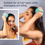 Buy KLOY Hair Scalp Massager Shampoo Brush with Soft Silicone Bristles- Green 1 Pc - Purplle