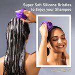 Buy KLOY Hair Scalp Massager Shampoo Brush with Soft Silicone Bristles- Purple - Purplle