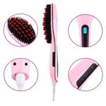 Buy Favon Fast Hot Air Straightner Comb Brush LCD Screen Flat Iron Styling Hair Straightener (100gm) - Purplle