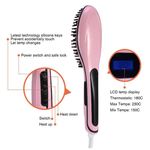 Buy Favon Fast Hot Air Straightner Comb Brush LCD Screen Flat Iron Styling Hair Straightener (100gm) - Purplle