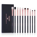 Buy Docolor Eyeshadow Brushes Professional Eye Makeup Brushes Set Eyeshadow Eyeliner Concealer Eyebrow Blending Brushes Eye Make Up Brush Kit (10 Pcs,Black with Rose Gold) (Docolor-DC1002) - Purplle