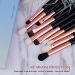 Buy Docolor Eyeshadow Brushes Professional Eye Makeup Brushes Set Eyeshadow Eyeliner Concealer Eyebrow Blending Brushes Eye Make Up Brush Kit (10 Pcs,Black with Rose Gold) (Docolor-DC1002) - Purplle