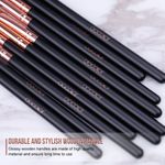 Buy Docolor Eyeshadow Brushes Professional Eye Makeup Brushes Set Eyeshadow Eyeliner Concealer Eyebrow Blending Brushes Eye Make Up Brush Kit (10 Pcs,Black with Rose Gold) (Docolor-DC1002) - Purplle