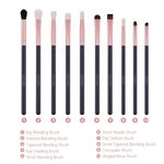 Buy Docolor Eyeshadow Brushes Professional Eye Makeup Brushes Set Eyeshadow Eyeliner Concealer Eyebrow Blending Brushes Eye Make Up Brush Kit (10 Pcs,Black with Rose Gold) (Docolor-DC1002) - Purplle