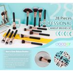 Buy Docolor Makeup Brushes 28 Piece Professional Makeup Brush Set Premium Cosmetics Brushes Synthetic Kabuki Foundation Brush Blending Face Liquid Powder Cream Blush Concealers Eye Shadows Make Up Brushes (Docolor-DC2813) - Purplle