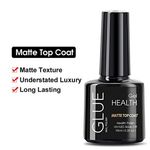 Buy GLUE 10ml Matte Top Coat foundation gel Polish UV LED Nail Polish Semi Varnish Permanent Gel (GL-10ml-Matte) - Purplle