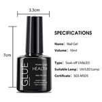 Buy GLUE 10ml Matte Top Coat foundation gel Polish UV LED Nail Polish Semi Varnish Permanent Gel (GL-10ml-Matte) - Purplle