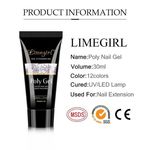 Buy LimeGirl 30ml Glitter Poly Gel Extend Builder Polygel Finger Nail Extension UV LED Acrylic Builder Gel (LG-30ml-PGS11) - Purplle