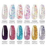 Buy LimeGirl 30ml Glitter Poly Gel Extend Builder Polygel Finger Nail Extension UV LED Acrylic Builder Gel (LG-30ml-PGS11) - Purplle