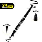 Buy Blue Heaven Intense Kajal (0.30 gm) + Liner (0.55 ml) Duo, Jet Black - Purplle
