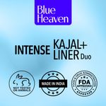 Buy Blue Heaven Intense Kajal (0.30 gm) + Liner (0.55 ml) Duo, Jet Black - Purplle