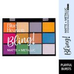 Buy Blue Heaven Bling matte+Metallic Eyeshadow, Playful Burst (22 g) - Purplle