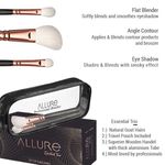 Buy Allure Essential Trio Brush Set With Travel Pouch - Purplle