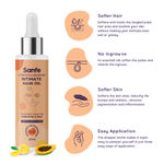 Buy Sanfe Intimate Hair Oil for Women's Pubic Hair Ingrowns - 50ml with Papaya and lemon extracts | All natural ingredients | Dermatologically tested |Helps in reducing razor bumps & reducing hard hair growth | For Use in Pubic Hair - Purplle