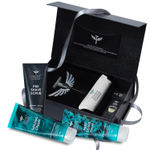 Buy Bombay Shaving Company 6-in-1 Shaving & Grooming Kit for Men | Black Metal Precision Safety Razor, Exfoliating Scrub, Shaving Cream, Post-Shave Balm, Shaving Brush & Feather Blades 1500 gm - Purplle