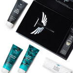 Buy Bombay Shaving Company 6-in-1 Shaving & Grooming Kit for Men | Black Metal Precision Safety Razor, Exfoliating Scrub, Shaving Cream, Post-Shave Balm, Shaving Brush & Feather Blades 1500 gm - Purplle