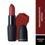 Buy Faces Canada Weightless Compact Natural & Weightless Matte Lipstick Maroon Love 13 g - Purplle