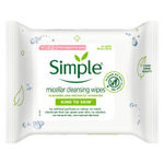 Buy Simple Kind to Skin Micellar Cleansing Wipes| Facial wipes for sensitive Skin | No Added Perfume, No Harsh Chemicals, No Artificial Color and No Alcohol | 25 wipes - Purplle