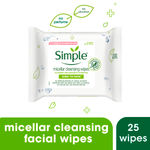 Buy Simple Kind to Skin Micellar Cleansing Wipes| Facial wipes for sensitive Skin | No Added Perfume, No Harsh Chemicals, No Artificial Color and No Alcohol | 25 wipes - Purplle