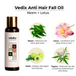 Buy Vedix Customized Hair Fall Control Regimen for Normal/Oily Hair - Oily Scalp & Wavy Hair - Customized Ayurvedic Hair Care Regimen - 3 Product Kit - Anti Hair Fall Oil Neem + Lotus - Anti-Hairfall Shampoo - Vithan Pro Hair Growth Serum - Purplle