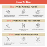 Buy Vedix Customized Hair Fall Control Regimen for Normal/Oily Hair - Normal-Oily Scalp & Wavy Hair - Customized Ayurvedic Hair Care Regimen - 3 Product Kit - Anti Hair Fall Oil Hibiscus + Eclipta - Anti-Hairfall Shampoo - Hair Growth Serum - Purplle