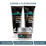 Buy mCaffeine Coffee C-E-M Routine | Face Wash, Face Scrub & Moisturizer for Deep Cleansing, Exfoliation and Oil-Free Moisturization | Cruelty-Free & Vegan | For Men & Women 250 gm - Purplle