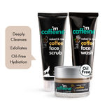 Buy mCaffeine Coffee C-E-M Routine | Face Wash, Face Scrub & Moisturizer for Deep Cleansing, Exfoliation and Oil-Free Moisturization | Cruelty-Free & Vegan | For Men & Women 250 gm - Purplle