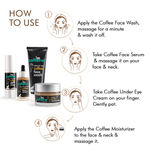 Buy mCaffeine Pro Skin Care Coffee Routine - Face Wash, Face Serum, Under Eye Cream & Moisturizer | For Oil-Free Hydration, Deep Cleansing & Relieving Dark Circles | For Men & Women 220 ml - Purplle