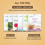 Buy MIRABELLE COSMETICS KOREA Oily Skin Ex Facial Sheet Mask Pack Of 6 (25 ml) - Purplle