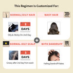 Buy Vedix Customized Hair Fall Control Regimen for Normal/Oily with Dandruff - Normal-Oily Scalp & Wavy Hair - 3 Product Ayurvedic Kit - Anti Hair Fall Oil Hibiscus + Eclipta - Anti-Hairfall Shampoo - Nuyantra Pro Hair Growth Serum x Dandruff Care - Purplle