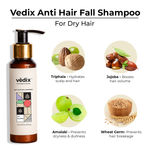 Buy Vedix Customized Hair Fall Control & Dandruff Care Regimen for Dry Hair - Dry Scalp & Wavy Hair-3 Product Ayurvedic Kit - Anti Hair Fall Oil Onion + Indian Licorice - Anti-Hairfall Shampoo For Dry Hair - Nuyantra Pro Hair Growth Serum x Dandruff Care - Purplle
