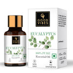 Buy Good Vibes Eucalyptus 100% Pure Essential Oil | Hair Growth, Skin Brightening | 100% Vegetarian, No GMO, No Synthetics, No Animal Testing (10 ml) - Purplle