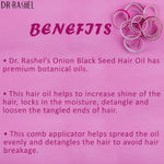 Buy DR.RASHEL Onion Black Seed Hair Oil With Comb Applicator - Non-greasy Non-Sticky Hair Oil For Silky & Stronger Hair - 100ml - Purplle