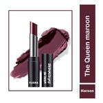 Buy Flicka Wear Me Everywhere Creamy Matte Lipstick- 09 The Queen Maroon (3.5Gms) - Purplle