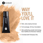 Buy SUGAR Cosmetics Rage For Coverage 24Hr Foundation | Full Coverage | Matte Finish I Creamy Formula | 25 ml - 40 Breve - Purplle