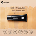 Buy SUGAR Rage For Coverage 24Hr Foundation - 42 Glace | Medium Beige, Golden Undertone - Purplle