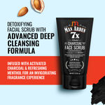 Buy Man Arden 7X Activated Charcoal Face Scrub 100ml - Infused with Vitamin C & Menthol - Purplle