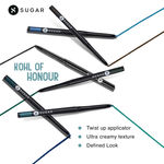 Buy SUGAR Cosmetics - Kohl Of Honour - Intense Kajal - 03 Aqua Lung (Blue Kajal) - Ultra Creamy Texture, Smudge Proof, Water Proof Kajal, Long Lasting Eye Pencil, Lasts Up to 12 hours - Purplle