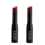 Buy SERY Sery Matte and Creamy Lipstick Combo Cml05, Red Raspberry + Nude Nuts, 3.5 g with Combo offer - Purplle