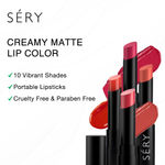 Buy SERY Sery Matte and Creamy Lipstick Combo Cml05, Red Raspberry + Nude Nuts, 3.5 g with Combo offer - Purplle