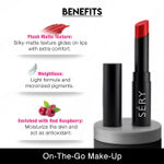 Buy SERY Sery Matte and Creamy Lipstick Combo Cml05, Red Raspberry + Nude Nuts, 3.5 g with Combo offer - Purplle