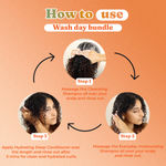 Buy Fix My Curls Wash Day Pack with Everyday Moisturizing Shampoo, Cleansing Shampoo And Hydrating Deep Conditioner, 50ML Each - Purplle