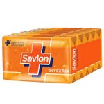 Buy Savlon Moisturizing Glycerin soap bar with germ protection, Pack of 5-125g each - Purplle